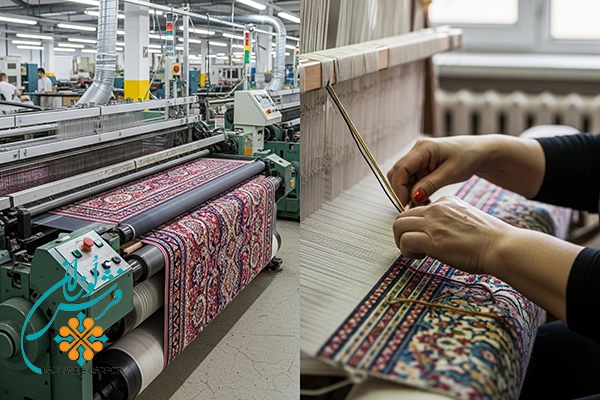 difference between handmade and machine made carpets.